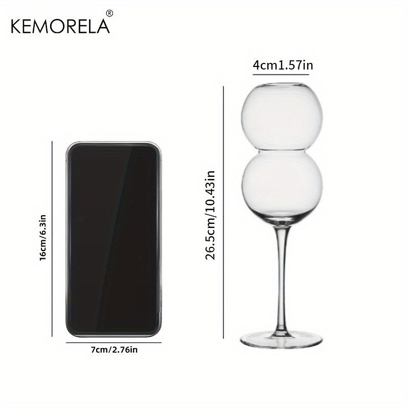 KEMORELA Elegant Sphere Cocktail Glass - Reusable, Ideal for Champagne
