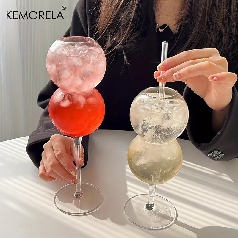 KEMORELA Elegant Sphere Cocktail Glass - Reusable, Ideal for Champagne