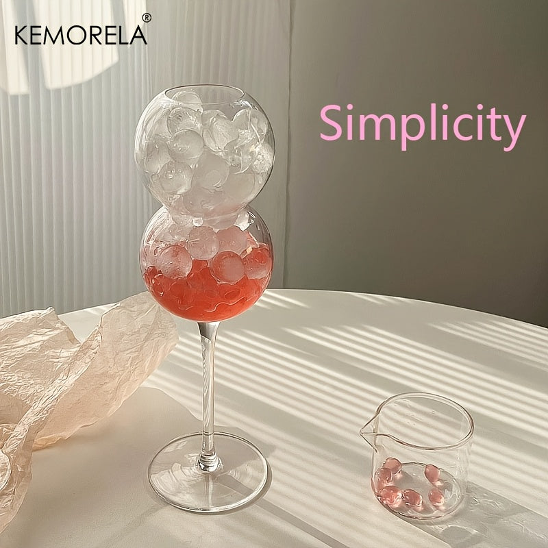 KEMORELA Elegant Sphere Cocktail Glass - Reusable, Ideal for Champagne