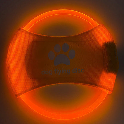 Dog Flying Discs Light Glowing LED LuminousTrainning Interactive Toys