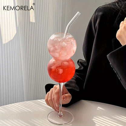 KEMORELA Elegant Sphere Cocktail Glass - Reusable, Ideal for Champagne