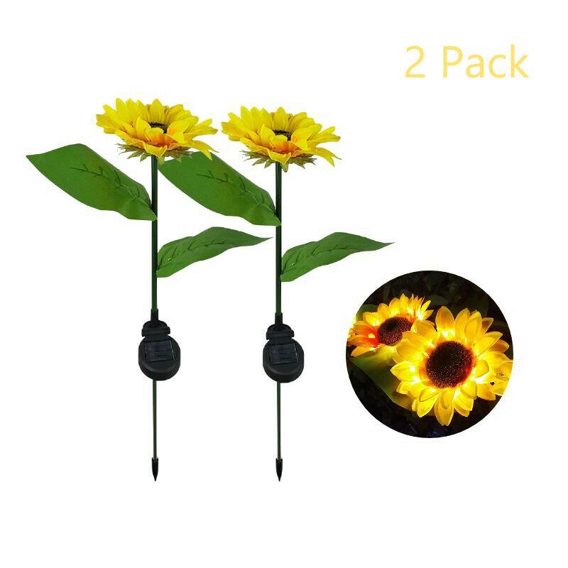 2/4/6 PCS Solar Sunflower Lights LED Waterproof Landscape Outdoor