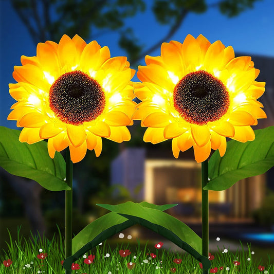 2/4/6 PCS Solar Sunflower Lights LED Waterproof Landscape Outdoor