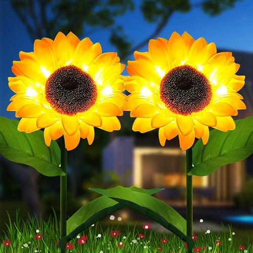 2/4/6 PCS Solar Sunflower Lights LED Waterproof Landscape Outdoor