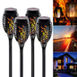 4 Pack Solar Lights Outdoor Solar 12 Led Torch Flickering Flame Lights