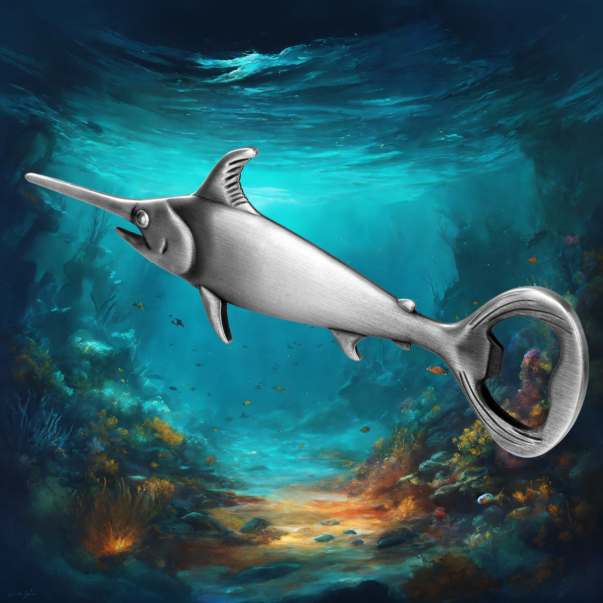 Creative Swordfish Handle Metal Beer Bottle Openers Kitchen Bar