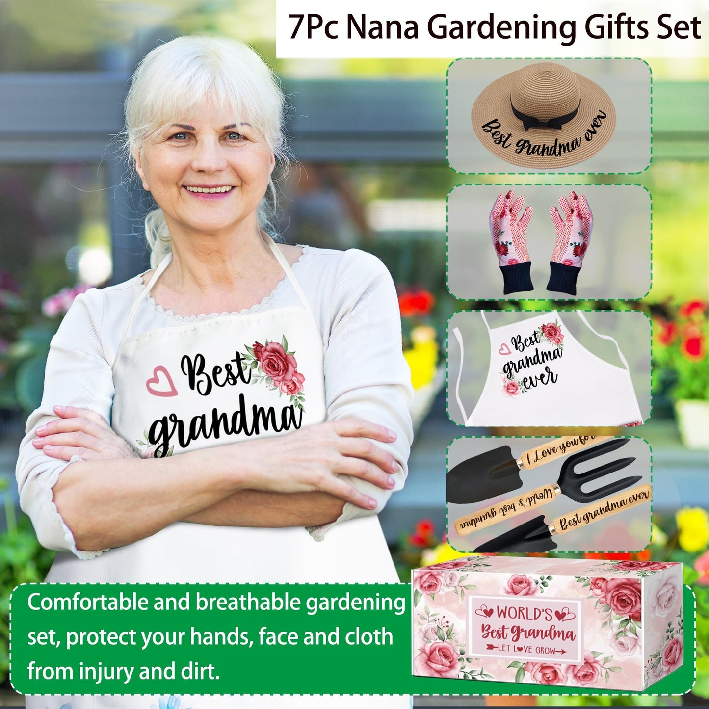 Grandma Birthday Gardening Gifts Outdoor Garden Tool Set Gift for