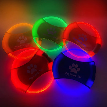 Dog Flying Discs Light Glowing LED LuminousTrainning Interactive Toys