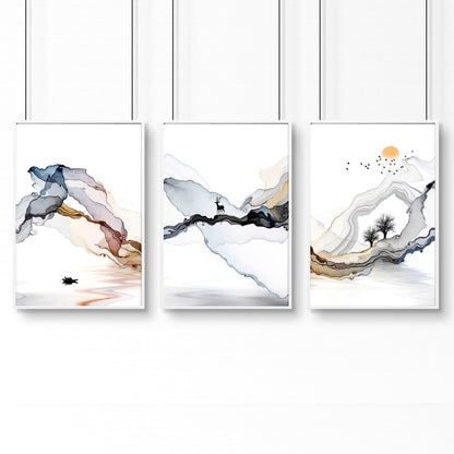 Home office wall decor | set of 3 framed wall art